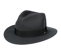 Stetson Sombrero de Lana Vencaster Traveller Mujer/Hombre - Outdoor Fieltro Lluvia con Banda Grosgrain Invierno Verano/Invierno - XL (60-61 cm) Gris Oscuro