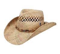Stetson Sombrero de Paja Arango Western Mujer - Sol Vaquero Invierno Otoño Primavera Verano Verano/Invierno - L (58-59 cm) Natural