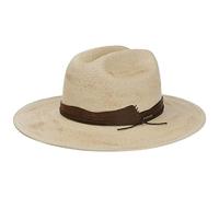 Stetson Sombrero de Paja Cattleman Toyo Hombre - Sol Vaquero Verano con Banda Piel Primavera/Verano - M (56-57 cm) Natural