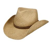 Stetson Sombrero de Paja Fair Oaks Western Mujer/Hombre - Vaquero Rafia Verano Primavera/Verano - XL (60-61 cm) Natural