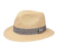Stetson Sombrero de Paja Nark Toyo Mujer/Hombre - Verano Playa Sol con Banda Grosgrain Primavera/Verano - XL (60-61 cm) Beige-Melange