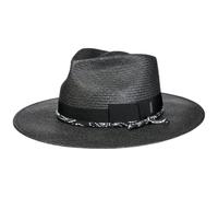 Stetson Sombrero de Paja Western Festival Toyo Mujer/Hombre - Sol Primavera/Verano Primavera Verano - XXL (62-63 cm) Negro