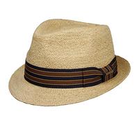 Stetson Sombrero de Paja Yescott Trilby Mujer/Hombre - Rafia Sol Verano Primavera/Verano - M (56-57 cm) Natural