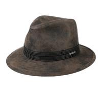 Stetson Sombrero de Piel Jacky Pigskin Hombre - con Forro Otoño Verano Primavera Invierno Verano/Invierno - L (58-59 cm) marrón