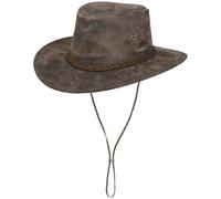 Stetson Sombrero de Piel Pigskin Oeste Hombre - Traveller con Forro, Banda Invierno otoño/Invierno - L (58-59 cm) marrón