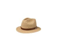 Stetson Sombrero de Rafia Barnell Traveller Hombre - Paja Verano Sol con Banda Piel Primavera/Verano - M (56-57 cm) Natural