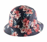 Stetson Sombrero de Tela Flowlin Bucket Mujer - Pescador Verano para el jardín con Forro Primavera/Verano - L (58-59 cm) Azul