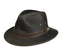 Stetson Sombrero de Tela Sri Lanka Traveller Hombre - algodón con Banda Piel, Piel Verano/Invierno Verano Invierno - L (58-59 cm) marrón Oscuro