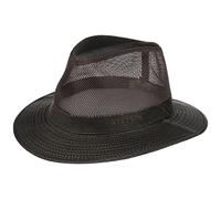 Stetson Sombrero de Tela Vented Crown Traveller Hombre - Playa Sol algodón Verano Primavera/Verano - L (58-59 cm) marrón