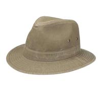 Stetson Sombrero Organic Cotton para Hombre - Sombrero de Tela de algodón orgánico - Sombrero de Viaje con protección UV 40+ - Sombrero de algodón sostenible - Primavera/Verano Caqui S (54-55 cm)