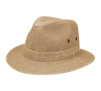 Stetson Sombrero Organic Cotton para Hombre - Sombrero de Tela de algodón orgánico - Sombrero de Viaje con protección UV 40+ - Sombrero de algodón sostenible - Primavera/Verano Beige M (56-57 cm)