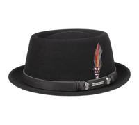 Stetson Sombrero Pennsylvania Pork Pie Mujer/Hombre - de Hombre Fieltro Outdoor con Banda Piel Otoño Primavera Invierno Verano Verano/Invierno - M (56-57 cm) Negro