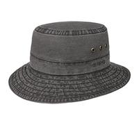 Stetson Sombrero Pescador Reston Mujer/Hombre - de Viaje Verano Primavera/Verano - M (56-57 cm) Negro