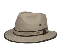 Stetson Sombrero Protector UV AVA Mujer/Hombre - de algodón Verano Traveller con Ribete Primavera/Verano - L (58-59 cm) Beige