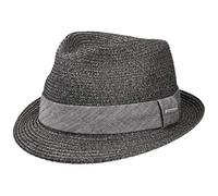 Stetson Sombrero Reidton Toyo Trilby Mujer/Hombre - de Verano Hombre Paja Primavera/Verano - XL (60-61 cm) Antracita