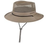 Stetson Sombrero Safari Takani Mujer/Hombre - de Trekking arbusto Malla con Tira para el mentón Verano/Invierno Primavera Verano Otoño Invierno - M (56-57 cm) Beige