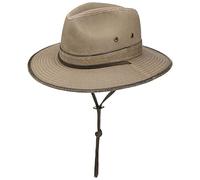 Stetson Sombrero Traveller de algodón Tarnell Hombre - Sombrero de Verano con protección UV 40+ - de Tela con Ojales de ventilación - Primavera/Verano Beige XL (60-61 cm)