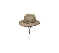 Stetson Sombrero Traveller de algodón Tarnell Hombre - Sombrero de Verano con protección UV 40+ - de Tela con Ojales de ventilación - Primavera/Verano Beige L (58-59 cm)