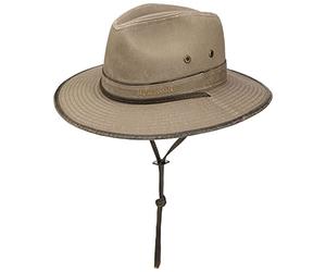 Stetson Sombrero Traveller de algodón Tarnell Hombre - Sombrero de Verano con protección UV 40+ - de Tela con Ojales de ventilación - Primavera/Verano Beige L (58-59 cm)