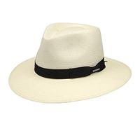 Stetson Sombrero Traveller Tokeen Toyo - Sombrero de Paja Hombre - Sombrero de Caballero 100% Paja Toyo - Primavera/Verano - Sombrero para el Sol Natural XL (60-61 cm)