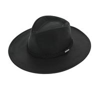 Stetson Sombrero Western Buffalo Leather Mujer/Hombre - de Rodeo Vaquero con Banda Piel Verano Verano/Invierno - L (58-59 cm) Negro