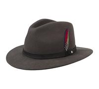Stetson - Sombrero Yutan de fieltro de lana para hombre y mujer - Sombrero para hombre de lluvia con diadema de piel de primavera serpiente Large
