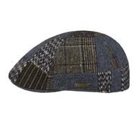 Stetson Gorra Texas Wool Mix Patchwork Hombre - Made in The EU Gorro Ivy con Visera, Forro Invierno otoño/Invierno - L (58-59 cm) marrón-Azul