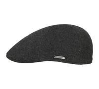 Stetson Gorra Texas Wool Gatsby Cap Hombre - Gorros con Visera Gorro Ivy Pico de Pato Visera, Forro, Forro Invierno otoño/Invierno - S (54-55 cm) Antracita