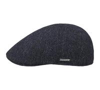 Stetson Texas Herringbone - Gorra para hombre con forro interior de algodón, para otoño/invierno, negro / azul, 58-59