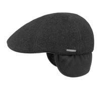 Stetson Gorra con Orejeras Texas Wool Hombre - de Lana Gorro Ivy Visera, Orejeras, Forro, Forro otoño/Invierno Invierno - M (56-57 cm) Antracita