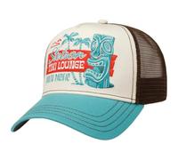 Stetson Gorra Trucker Tiki Lounge Mujer/Hombre - Curved Brim Cap de béisbol Snapback con Visera, Snapback, Visera Verano/Invierno Primavera Verano Otoño Invierno - Talla única marrón