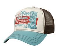 Stetson Gorra Trucker Tiki Lounge Mujer/Hombre - Curved Brim Cap de béisbol Snapback con Visera, Snapback, Visera Verano/Invierno Primavera Verano Otoño Invierno - Talla única marrón