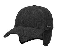 Stetson Gorra de Béisbol con Orejeras Vaby con Cachemira, Hombre - con Visera y Protector de Cuello - con Orejeras - Gorra de Lana otoño/Invierno Antracita M (56-57 cm)
