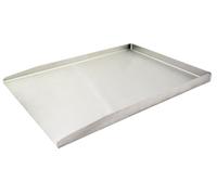 Steuber Plancha placa 36 x 26 cm de acero inoxidable con borde Teppanyaki plancha para hamburguesas, inducción, parrilla de carbón y gas