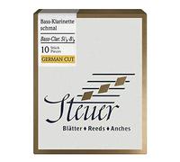 Steuer - Canas Clarinete Bajo Solo White Line, corte alemán, caja de 10, fuerza 2 1/2