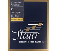 Steuer - Canas Clarinete en Sib Blue Line Advantage, corte alemán con cuna ancha, caja de 10, fuerza 2
