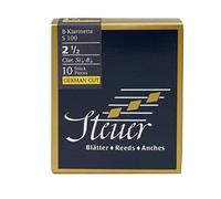 Steuer - Canas Clarinete en Sib Blue Line S100, corte alemán, caja de 10, fuerza 3 1/2
