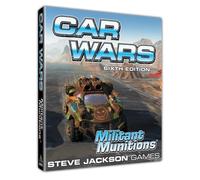 Steve Jackson Games | Car Wars Sixth Edition: Militant Munitions Expansion | 40-Card Pack of Weapons, Upgrades & Accessories - Content from Miniatures Set 4 & Road Tiles