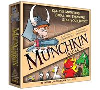 Steve Jackson Games , Munchkin: Deluxe, Board Game, Ages 14+, 1-4 Players, 30-120 Minute Playing Time