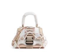 Steve Madden BDIEGO Bolso de mano blanco/marrón, fibra sintética, mujer