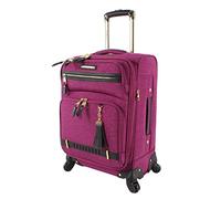 Steve Madden Designer-Gepckkollektion Leichter Softside-Koffer fr Damen und Herren strapazierfhige 50,8 cm Groe Tragetasche mit 4 rollenden Spinner-Rdern, P boo Morado, 51 cm, Bolsa de mano con