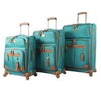 Steve Madden Designer Luggage Collection - Juego de 3 Maletas giratorias Ligeras y expandibles de Lado Suave - El Juego de Viaje Incluye Maletas de Mano de 20 Pulgadas, 24 Pulgadas y 28 Pulgadas,