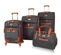Steve Madden Designer Luggage Collection - Juego de 4 Maletas giratorias Ligeras y expandibles de Lado Suave - El Juego de Viaje Incluye una Bolsa de Mano, Equipaje de Mano de 20 Pulgadas, Maletas a