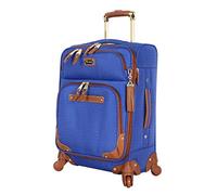 Steve Madden Designer Luggage Collection - Maleta Ligera expansible para Hombres y Mujeres - Bolsa de Transporte Duradera de 20 Pulgadas con 4 Ruedas giratorias, Global Blue, 50,80 cm, Spinner