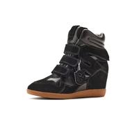 Steve Madden Mavis - Tenis para Mujer, Ante Negro, 8