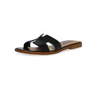 Steve Madden Sandalia Hadyn para mujer, Cuero negro, 38 EU