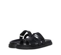 Steve Madden Sandalia Mayven Slide para mujer, Cuero negro, 39 EU