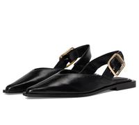 Steve Madden Shay - Zapatos planos tipo ballet para mujer, Cuero negro, 38-39 EU