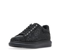 Steve Madden Tenis Icebox para Hombre, Brillante Negro, 46 EU