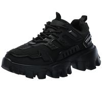 Steve Madden Tenis Ponce para Hombre, Negro -, 44 EU
